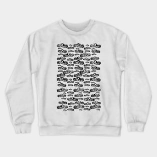 Sombrero Vueltiao in White and Black Ink Pattern Crewneck Sweatshirt